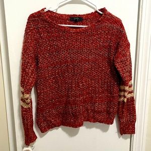 Red Knitted Crop Top